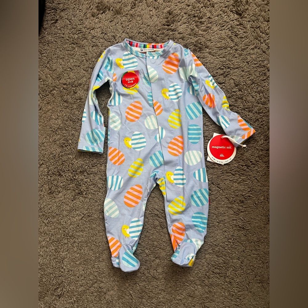 NWT Magnetic Me Magnetic Convertible Coverall in Great Eggspectations - Picture 3 of 7